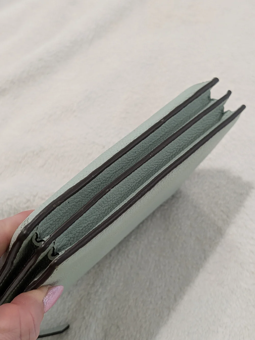 Kate Spade Light Blue Leather Zip Wallet Clutch